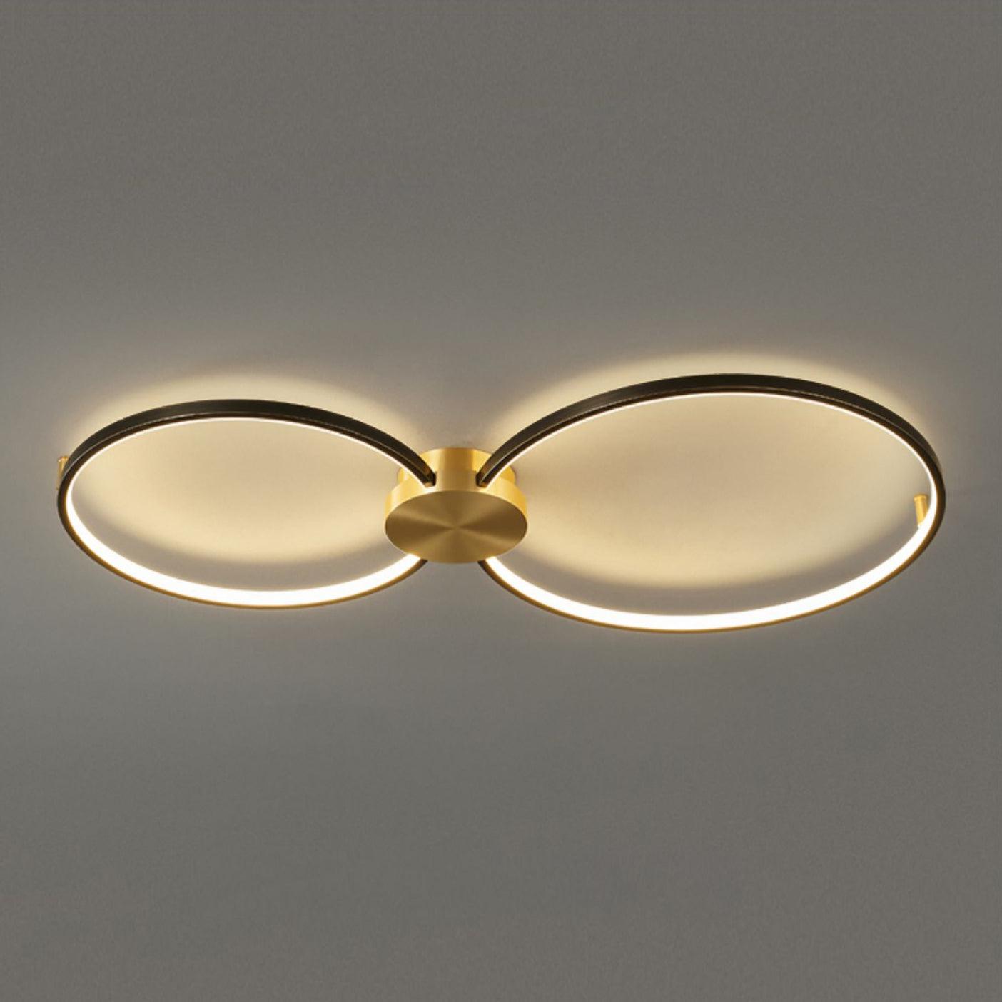 Minimalist Circular LED Loop Ceiling Fixture Modern Geometric Interior Lighting