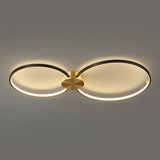Minimalist Circular LED Loop Ceiling Fixture Modern Geometric Interior Lighting
