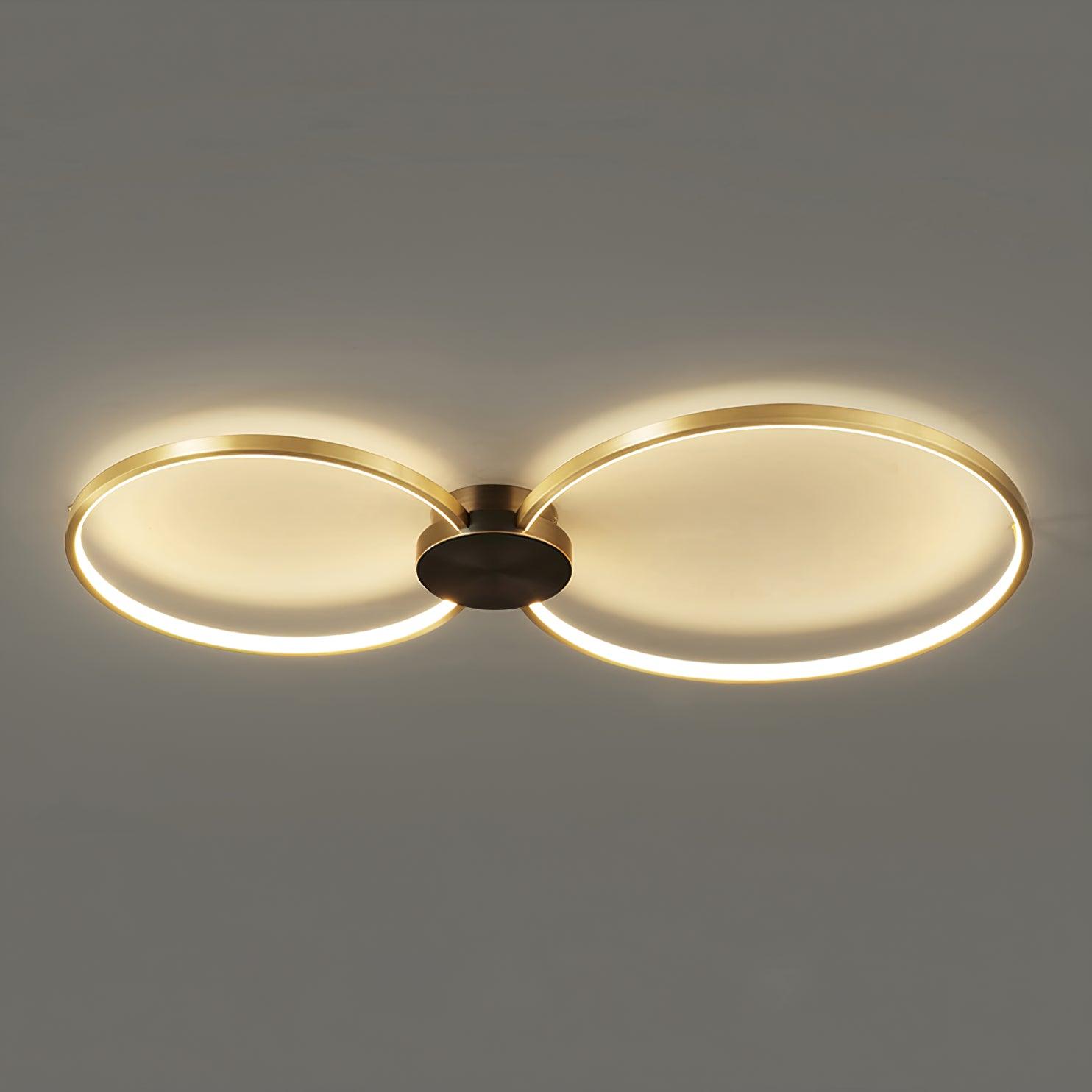 Minimalist Circular LED Loop Ceiling Fixture Modern Geometric Interior Lighting