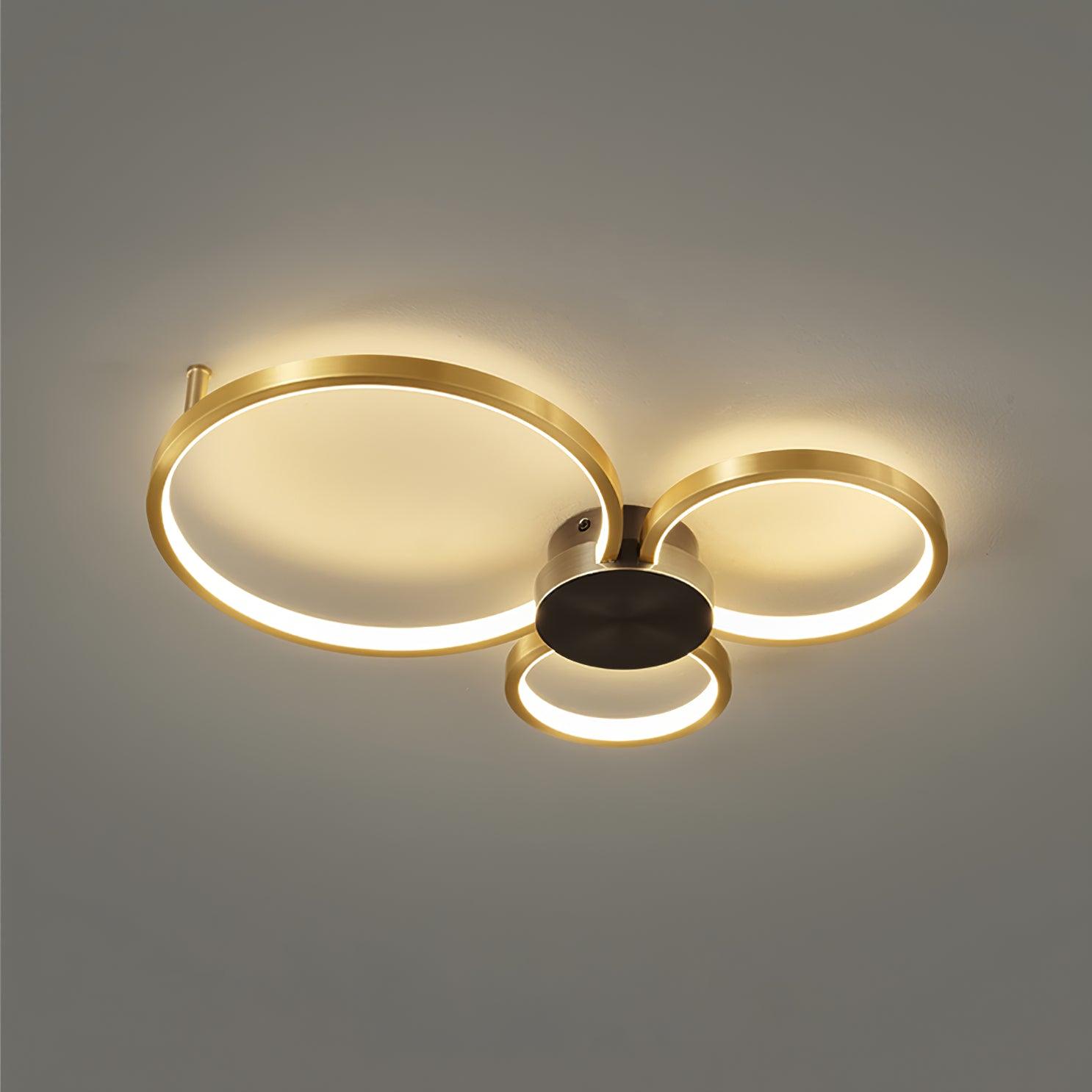 Minimalist Circular LED Loop Ceiling Fixture Modern Geometric Interior Lighting