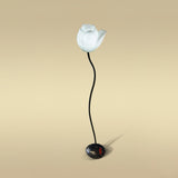 Elegant Lotus Resin Floor Lamp Floral Decorative Standing Light for Living Room