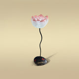 Elegant Lotus Resin Floor Lamp Floral Decorative Standing Light for Living Room