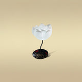 Elegant Lotus Resin Floor Lamp Floral Decorative Standing Light for Living Room