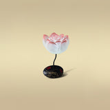 Elegant Lotus Resin Floor Lamp Floral Decorative Standing Light for Living Room