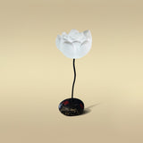 Elegant Lotus Resin Floor Lamp Floral Decorative Standing Light for Living Room