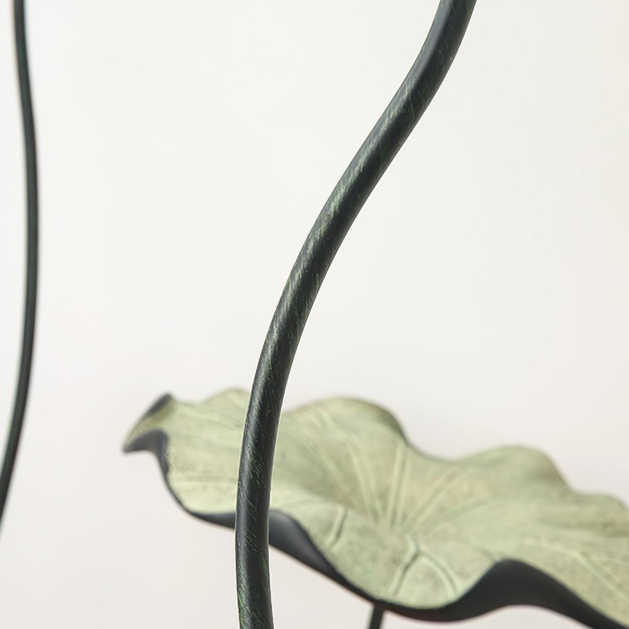 Elegant Lotus Resin Floor Lamp Floral Decorative Standing Light for Living Room