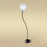 Elegant Lotus Resin Floor Lamp Floral Decorative Standing Light for Living Room