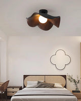 Elegant Resin Lotus Leaf Ceiling Lamp for Modern Interior Design and Ambient Home Lighting