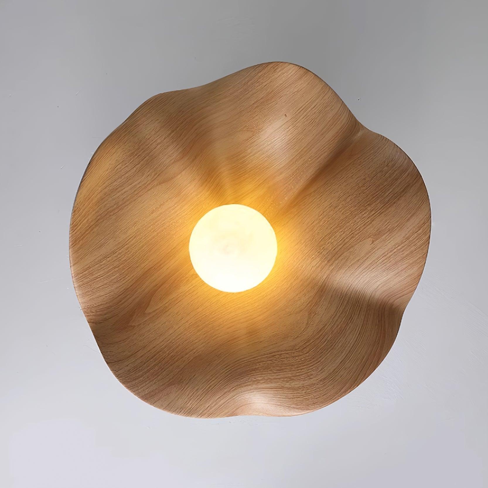 Elegant Resin Lotus Leaf Ceiling Lamp for Modern Interior Design and Ambient Home Lighting