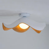 Elegant Resin Lotus Leaf Ceiling Lamp for Modern Interior Design and Ambient Home Lighting