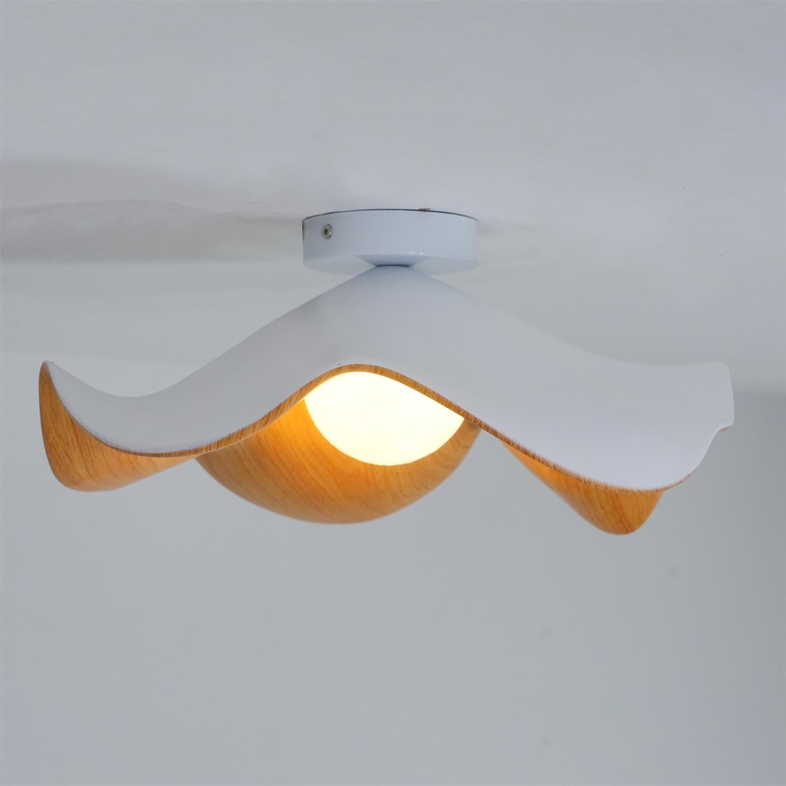 Elegant Resin Lotus Leaf Ceiling Lamp for Modern Interior Design and Ambient Home Lighting