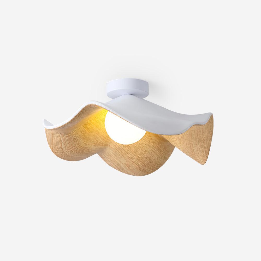 Elegant Resin Lotus Leaf Ceiling Lamp for Modern Interior Design and Ambient Home Lighting