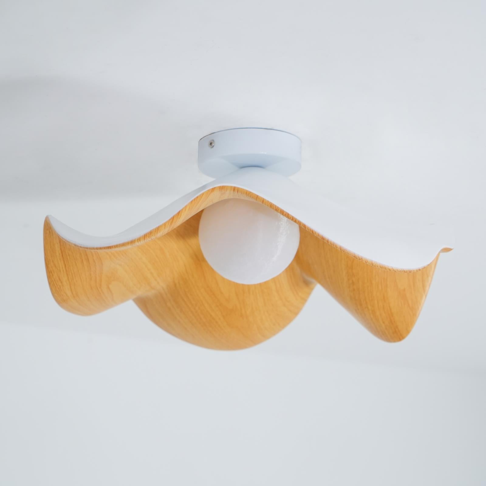 Elegant Resin Lotus Leaf Ceiling Lamp for Modern Interior Design and Ambient Home Lighting