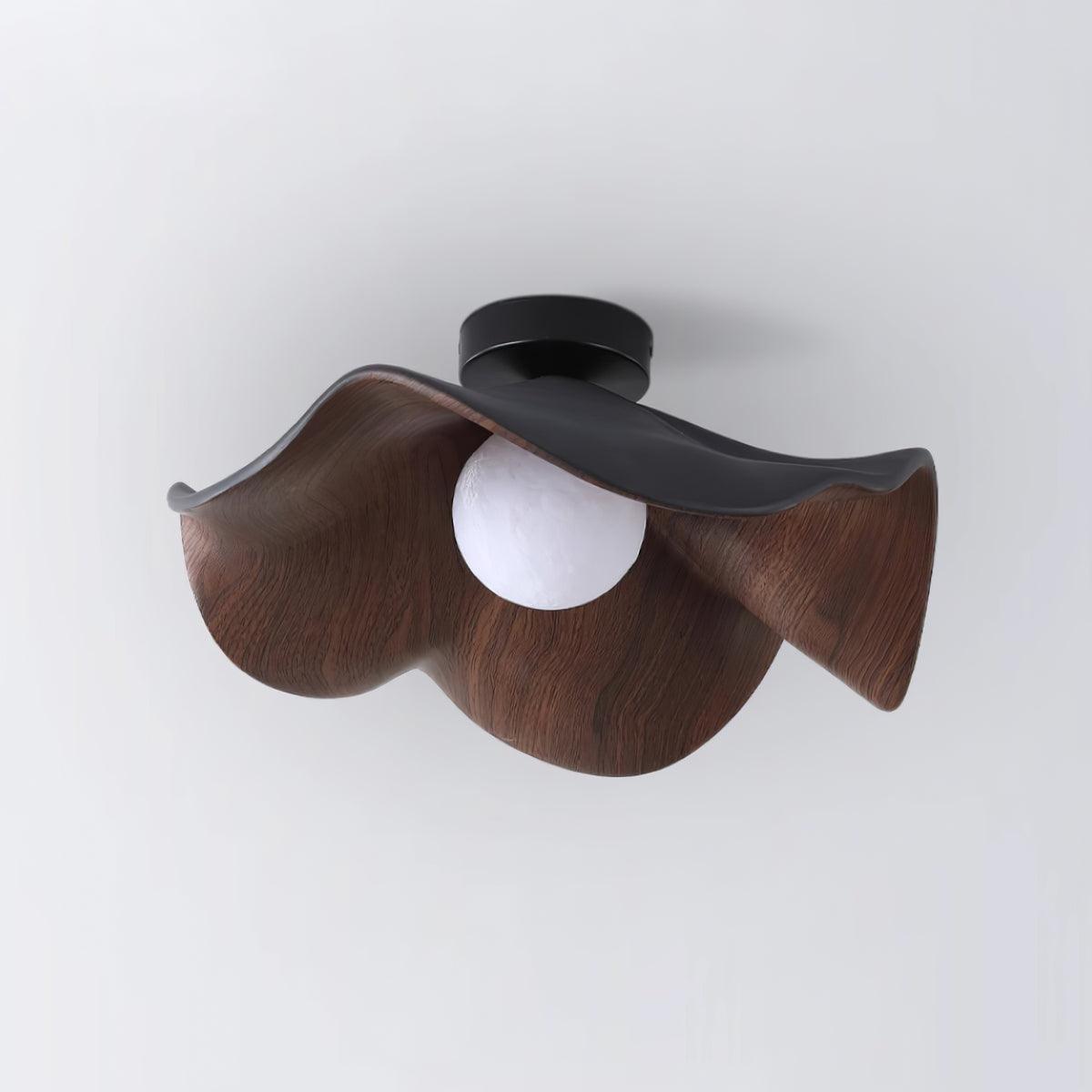 Elegant Resin Lotus Leaf Ceiling Lamp for Modern Interior Design and Ambient Home Lighting