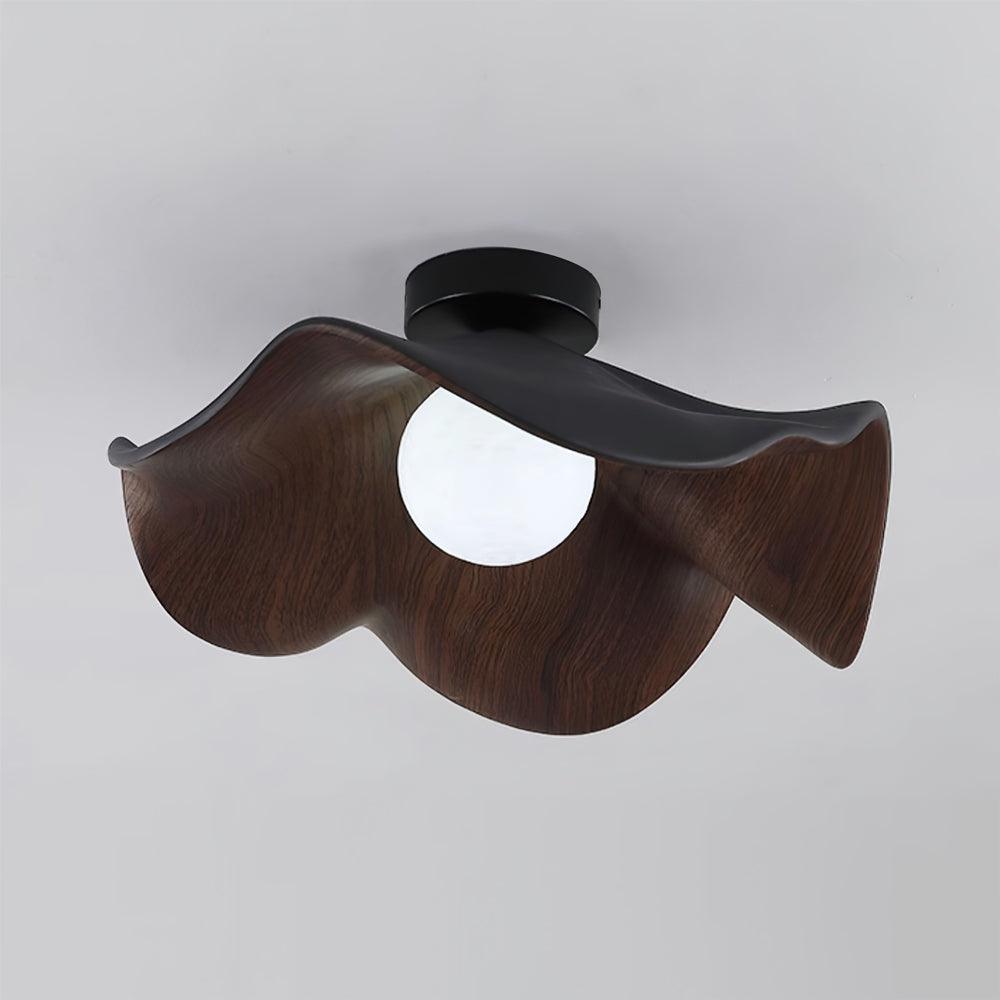 Elegant Resin Lotus Leaf Ceiling Lamp for Modern Interior Design and Ambient Home Lighting