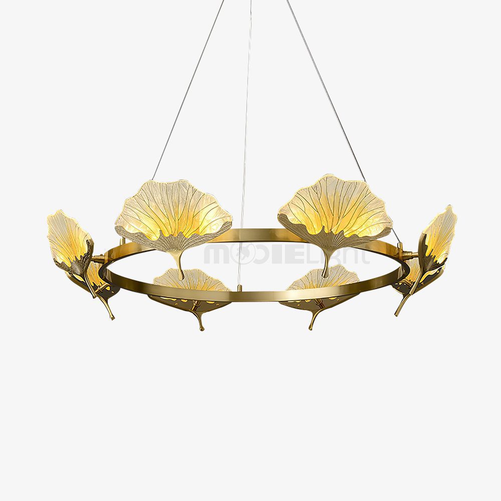 elegant-lotus-leaf-enamel-stained-glass-brass-chandelier-for-luxury-dining-and-living-spaces