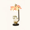 Elegant Lotus Bloom Floral Table Lamp with Resin and Ceramic Flowers