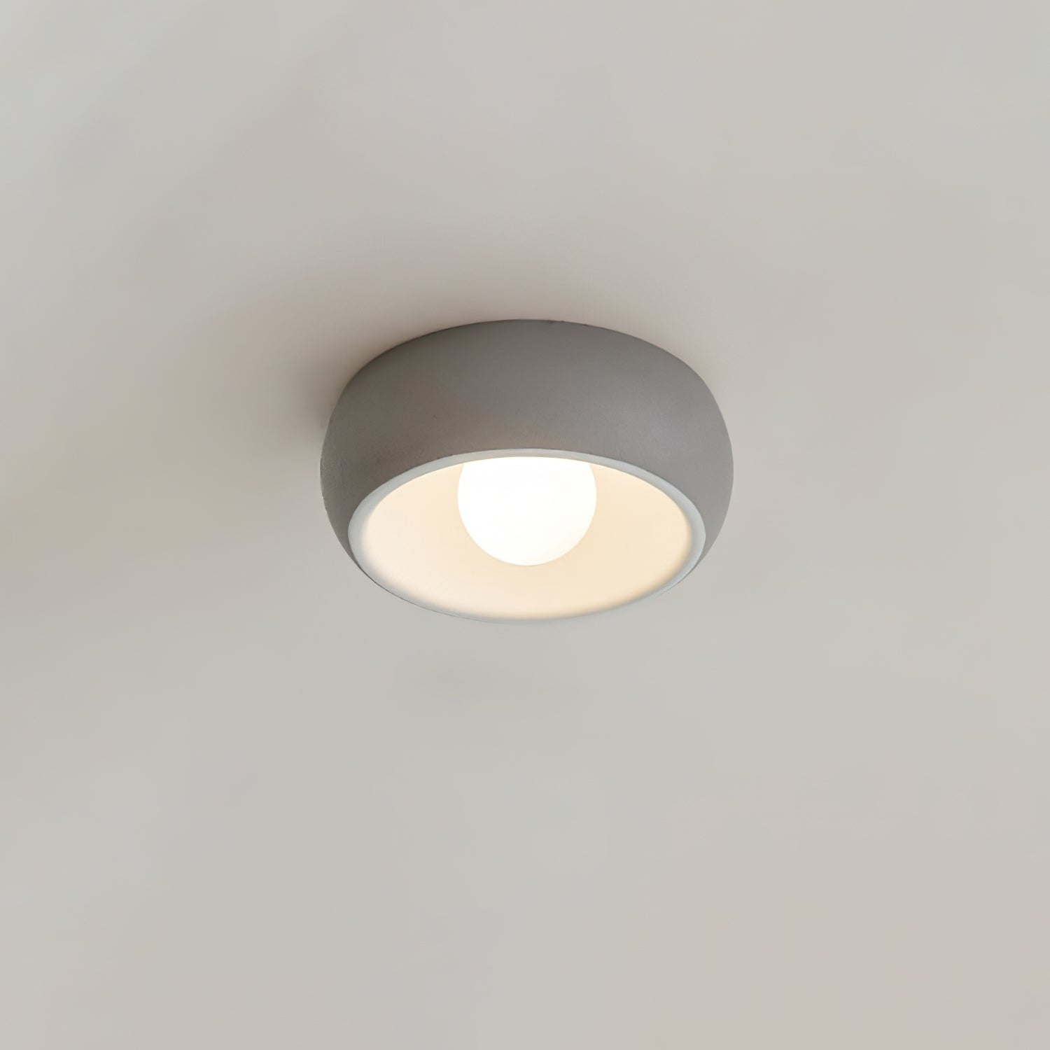 Modern Round Glass Flush Mount Ceiling Light Minimalist Louis Inspired Interior Lighting Fixture