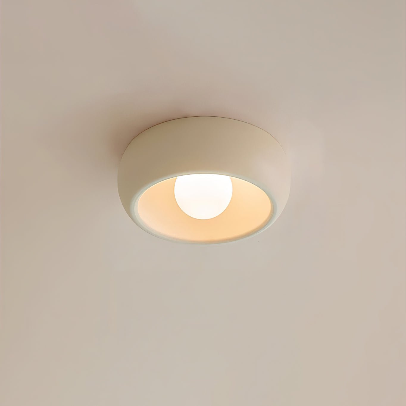 Modern Round Glass Flush Mount Ceiling Light Minimalist Louis Inspired Interior Lighting Fixture