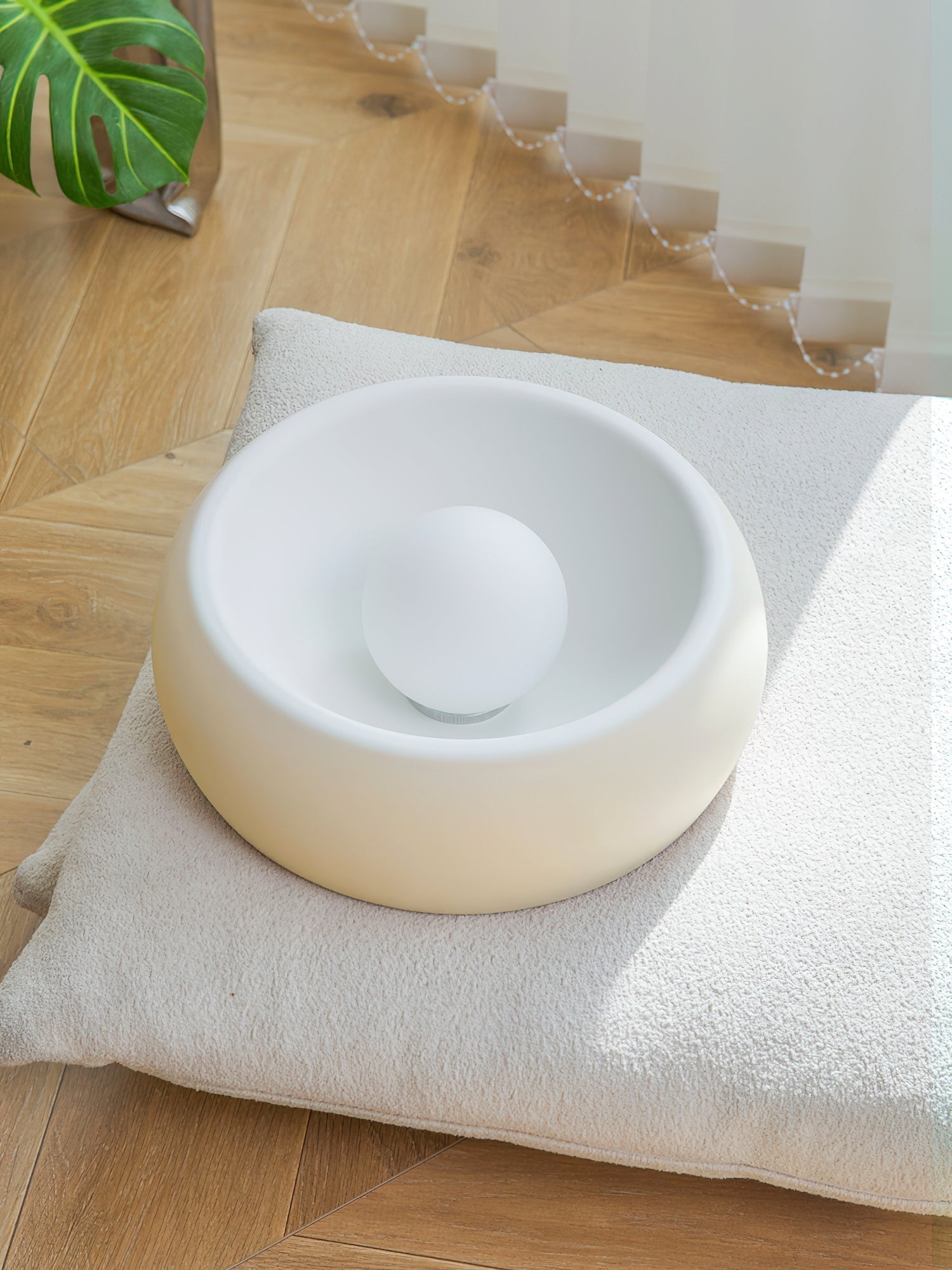 Modern Round Glass Flush Mount Ceiling Light Minimalist Louis Inspired Interior Lighting Fixture