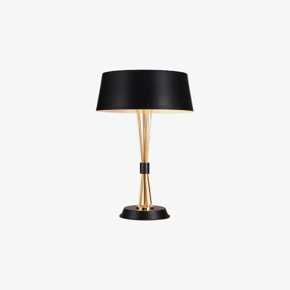 Modern Geometric Metal Task Lamp Lowrider Gold and Black Desk Lighting
