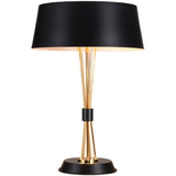 Modern Geometric Metal Task Lamp Lowrider Gold and Black Desk Lighting