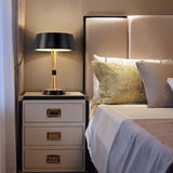 Modern Geometric Metal Task Lamp Lowrider Gold and Black Desk Lighting
