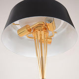 Modern Geometric Metal Task Lamp Lowrider Gold and Black Desk Lighting