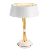 Modern Geometric Metal Task Lamp Lowrider Gold and Black Desk Lighting