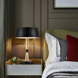 Modern Geometric Metal Task Lamp Lowrider Gold and Black Desk Lighting