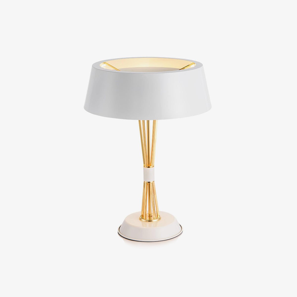 Modern Geometric Metal Task Lamp Lowrider Gold and Black Desk Lighting