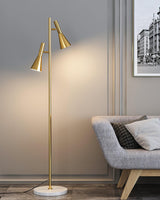 Modern Nordic Metal Floor Lamp with Marble Base and Adjustable Rotating Shade