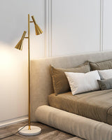 Modern Nordic Metal Floor Lamp with Marble Base and Adjustable Rotating Shade