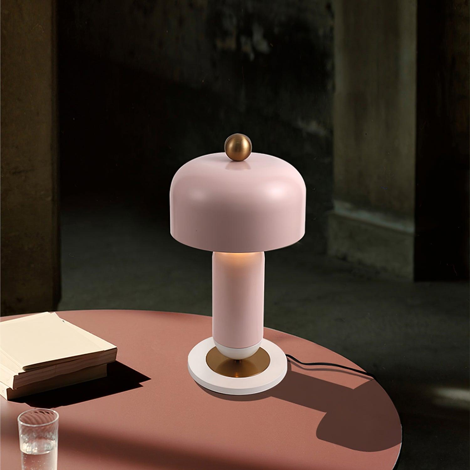 Modern Lulu Metal Bedside Table Lamp with Retro Aesthetic Design