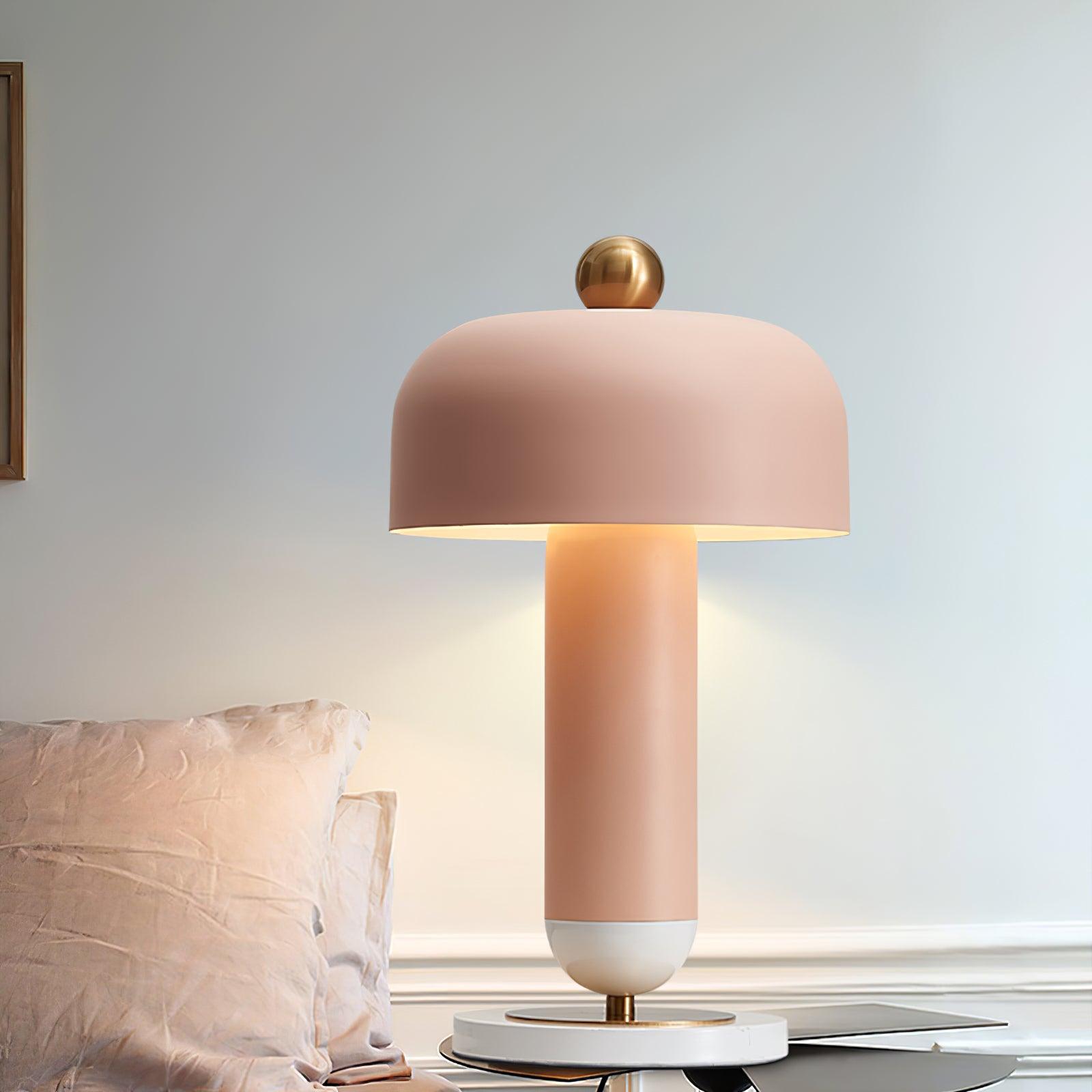 Modern Lulu Metal Bedside Table Lamp with Retro Aesthetic Design