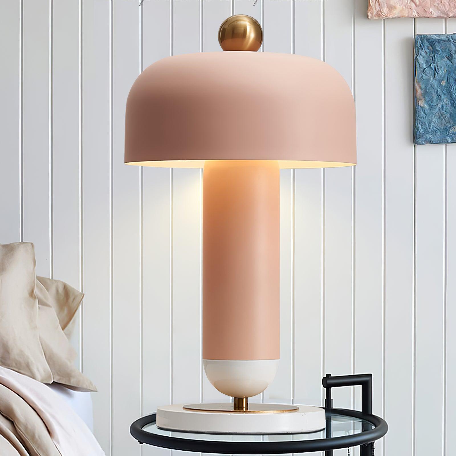 Modern Lulu Metal Bedside Table Lamp with Retro Aesthetic Design