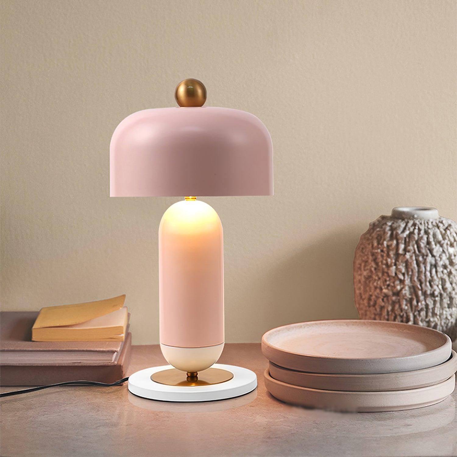 Modern Lulu Metal Bedside Table Lamp with Retro Aesthetic Design