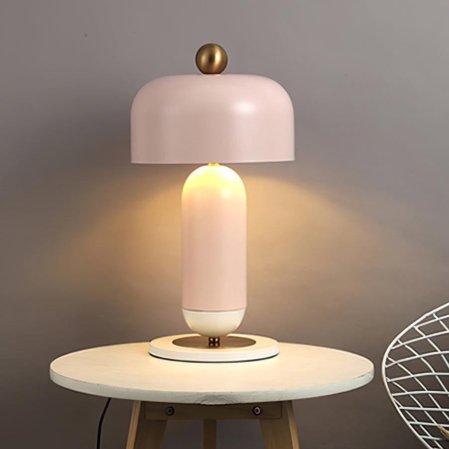 Modern Lulu Metal Bedside Table Lamp with Retro Aesthetic Design