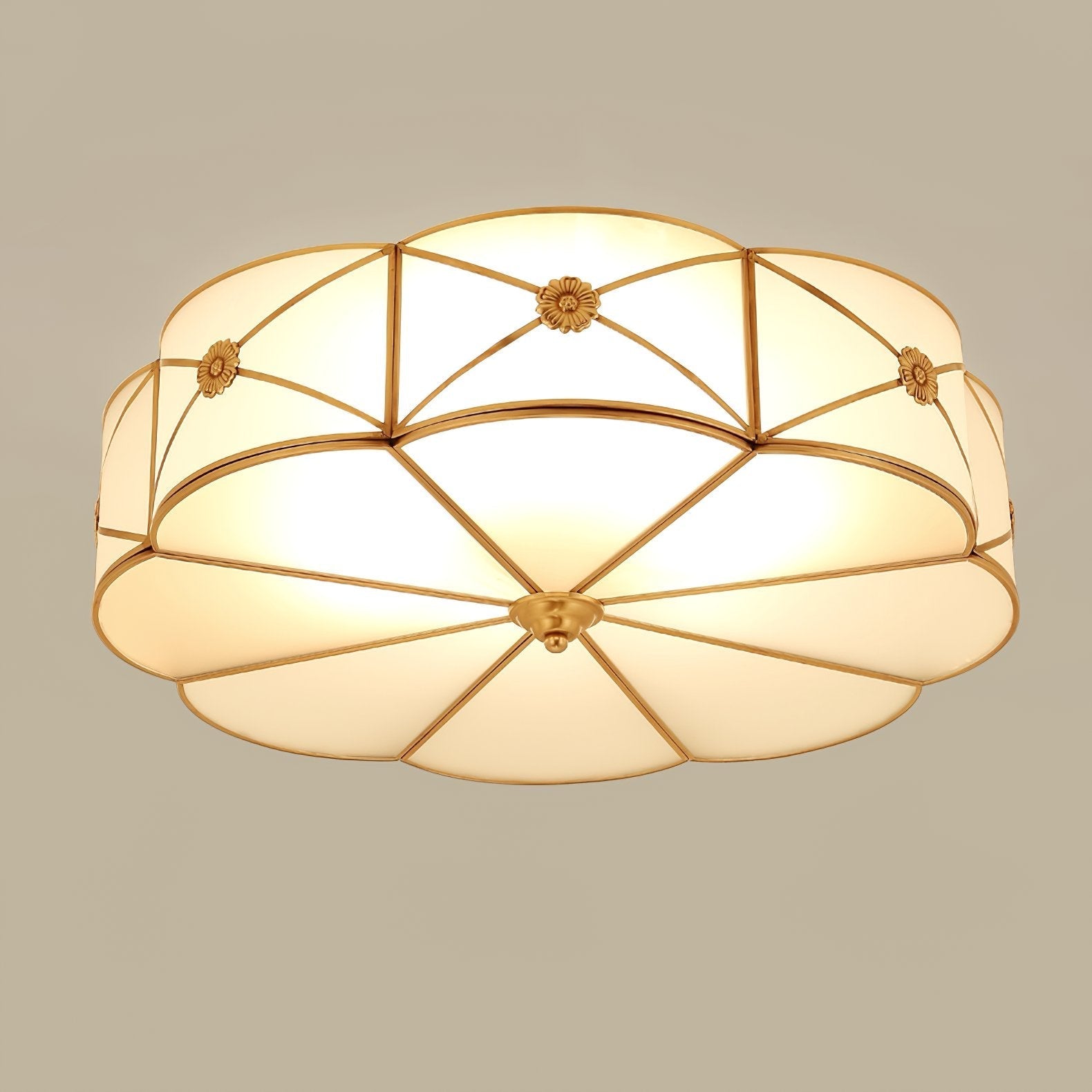 modern-brass-and-white-glass-round-flush-mount-ceiling-light-for-living-room