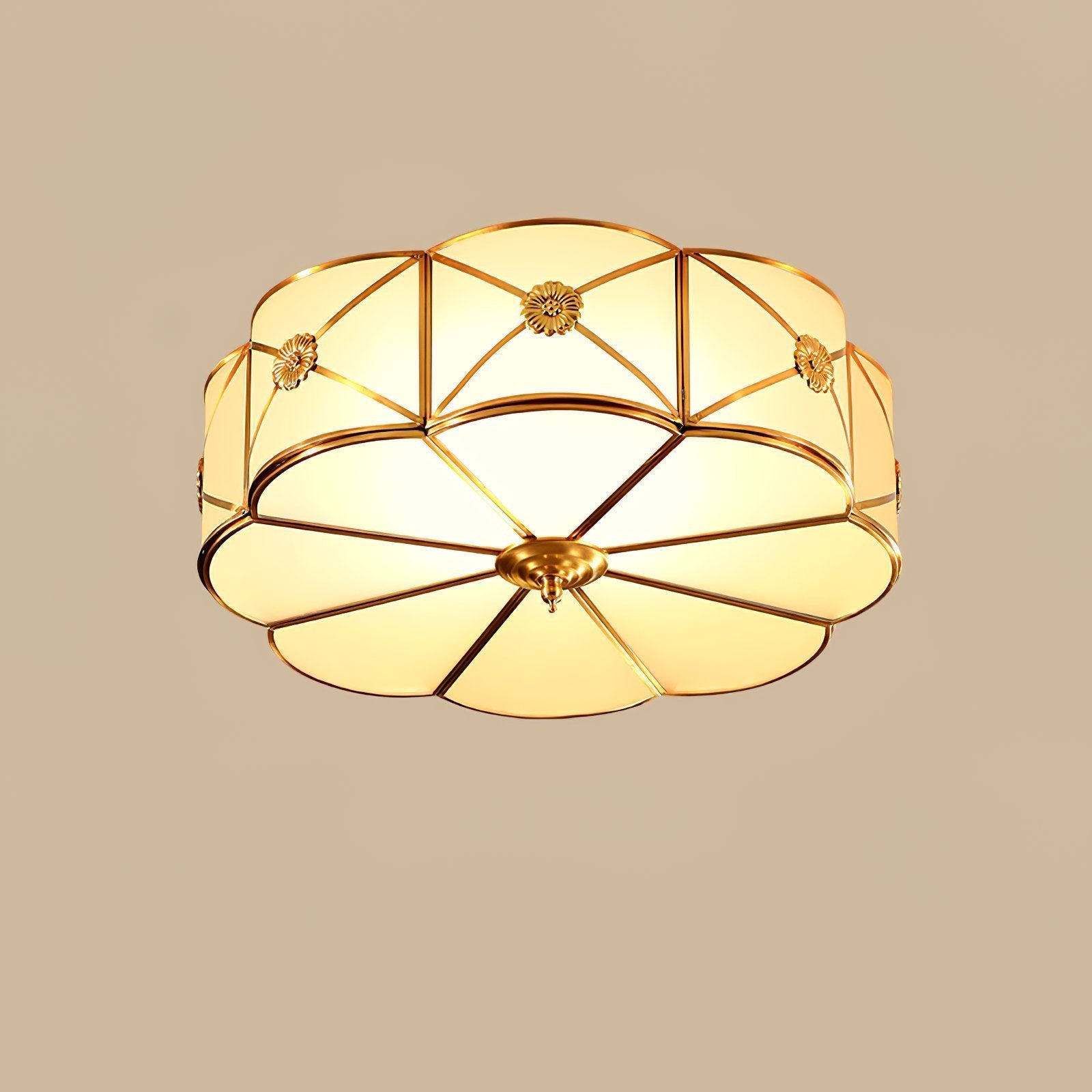 modern-brass-and-white-glass-round-flush-mount-ceiling-light-for-living-room