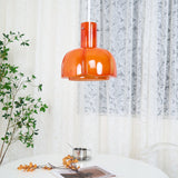 Modern Petal Glass Pendant Light Layered Floral Hanging Lamp for Living Room Dining Area