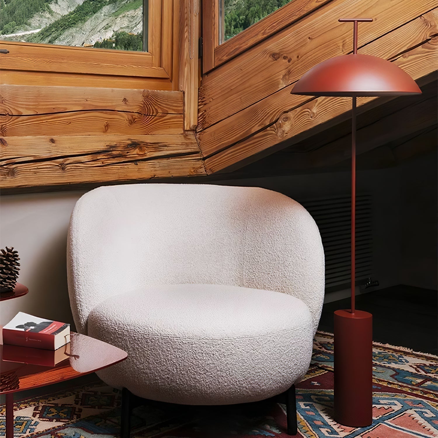Monolith Dome Floor Lamp Minimalist Metal Standing Light for Living Room and Office