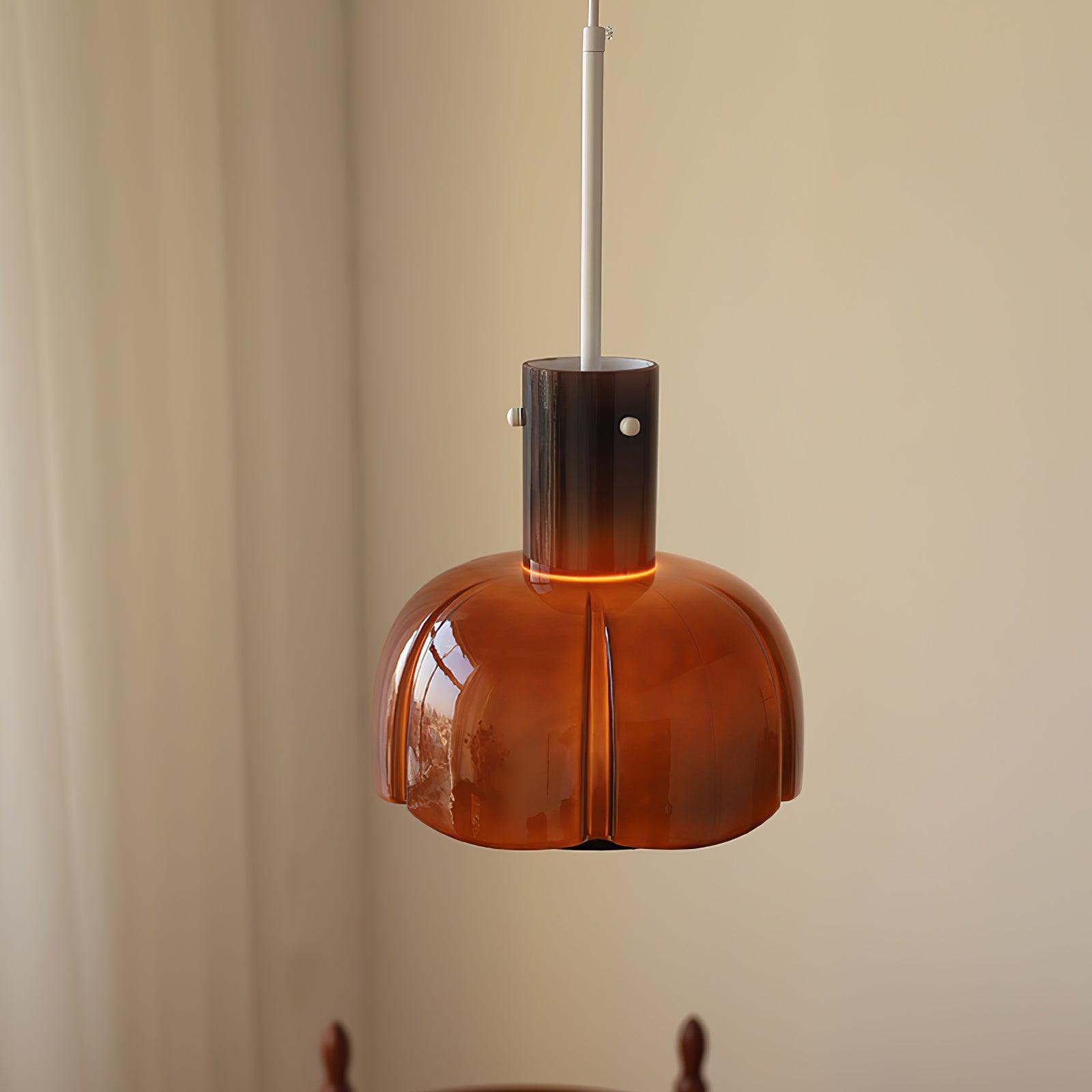 Modern Petal Glass Pendant Light Layered Floral Hanging Lamp for Living Room Dining Area