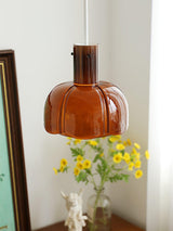Modern Petal Glass Pendant Light Layered Floral Hanging Lamp for Living Room Dining Area