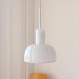 Modern Petal Glass Pendant Light Layered Floral Hanging Lamp for Living Room Dining Area