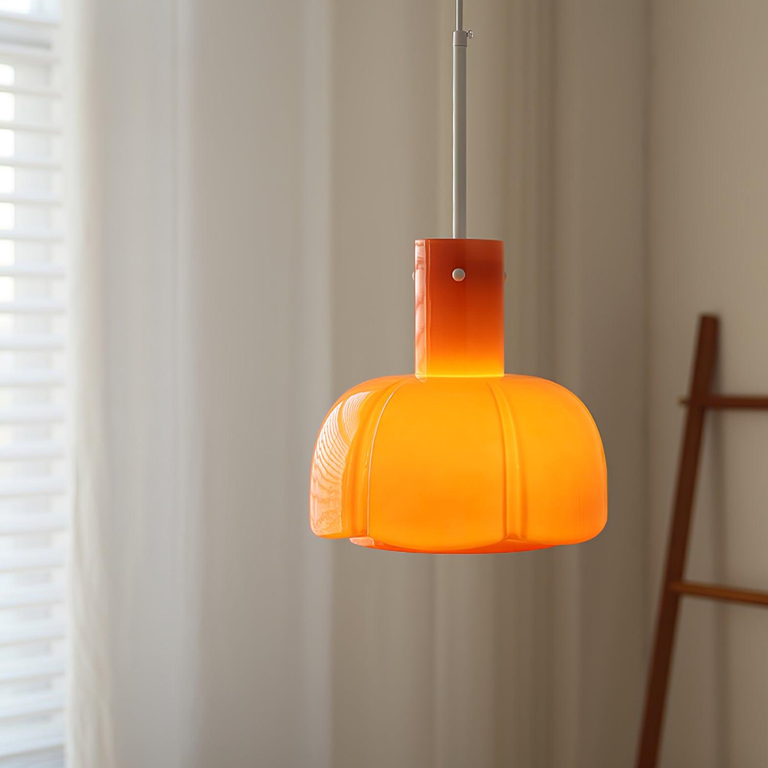 Modern Petal Glass Pendant Light Layered Floral Hanging Lamp for Living Room Dining Area