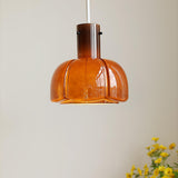 Modern Petal Glass Pendant Light Layered Floral Hanging Lamp for Living Room Dining Area