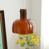 Modern Petal Glass Pendant Light Layered Floral Hanging Lamp for Living Room Dining Area