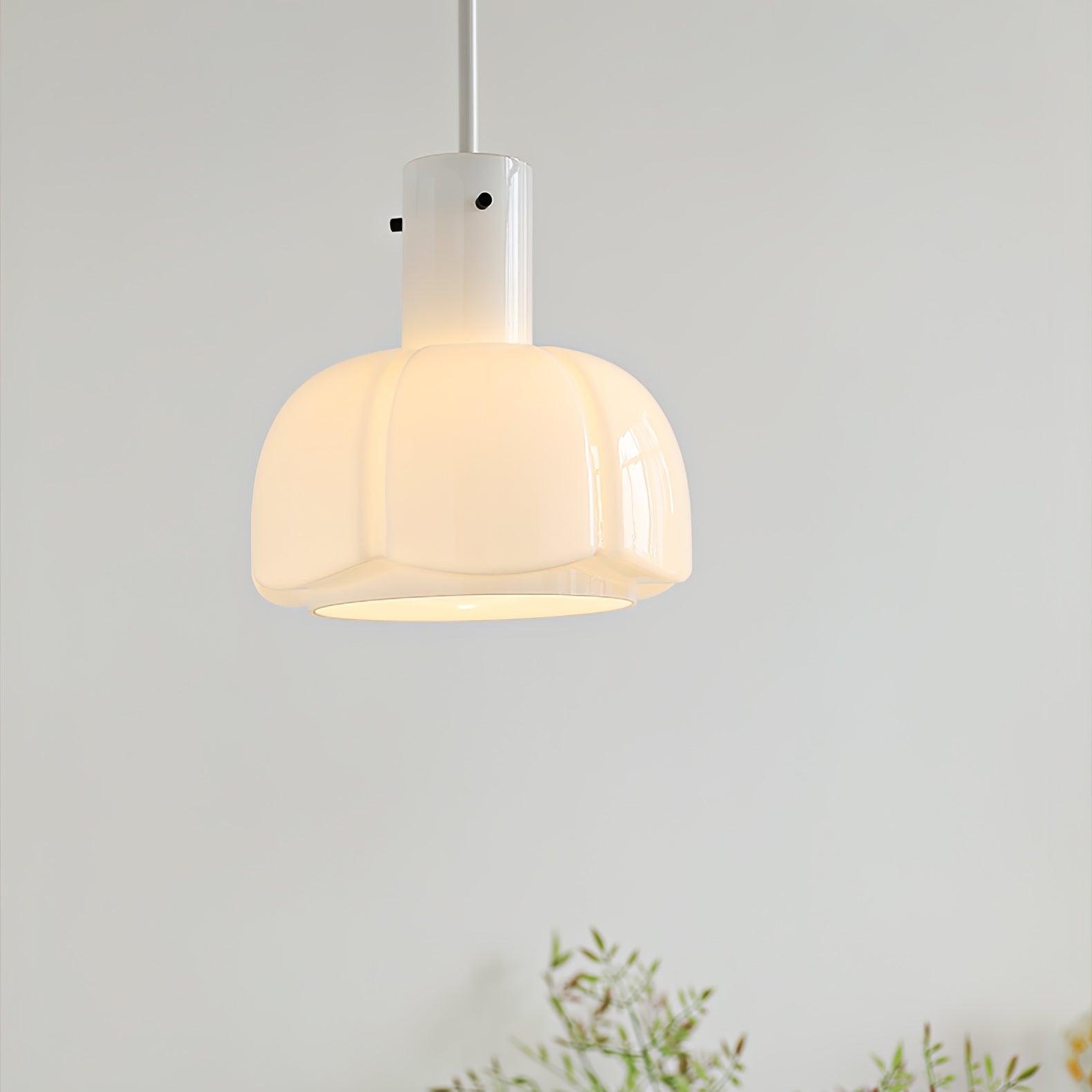 Modern Petal Glass Pendant Light Layered Floral Hanging Lamp for Living Room Dining Area