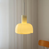 Modern Petal Glass Pendant Light Layered Floral Hanging Lamp for Living Room Dining Area